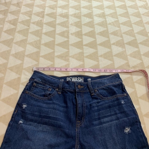 Rewash dark distressed raw hem skinny jeans 30 - Picture 3 of 5